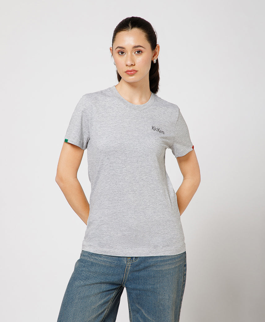 KICKERS WOMEN GREY T-SHIRTS