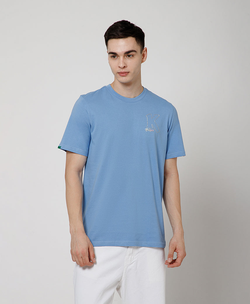 KICKERS MEN BLUE OCEAN T-SHIRTS