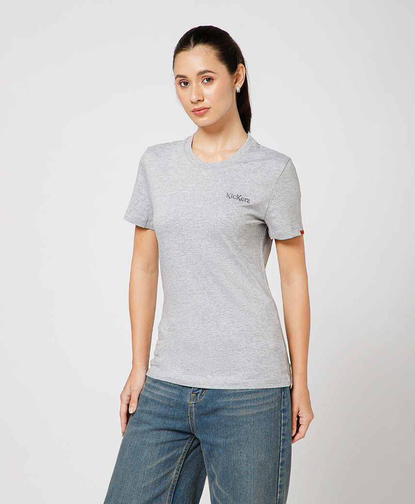KICKERS WOMEN GREY T-SHIRTS