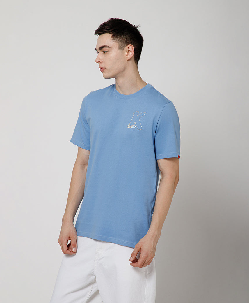 KICKERS MEN BLUE OCEAN T-SHIRTS