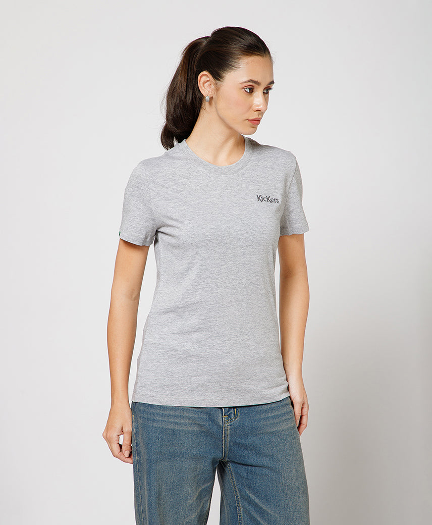 KICKERS WOMEN GREY T-SHIRTS