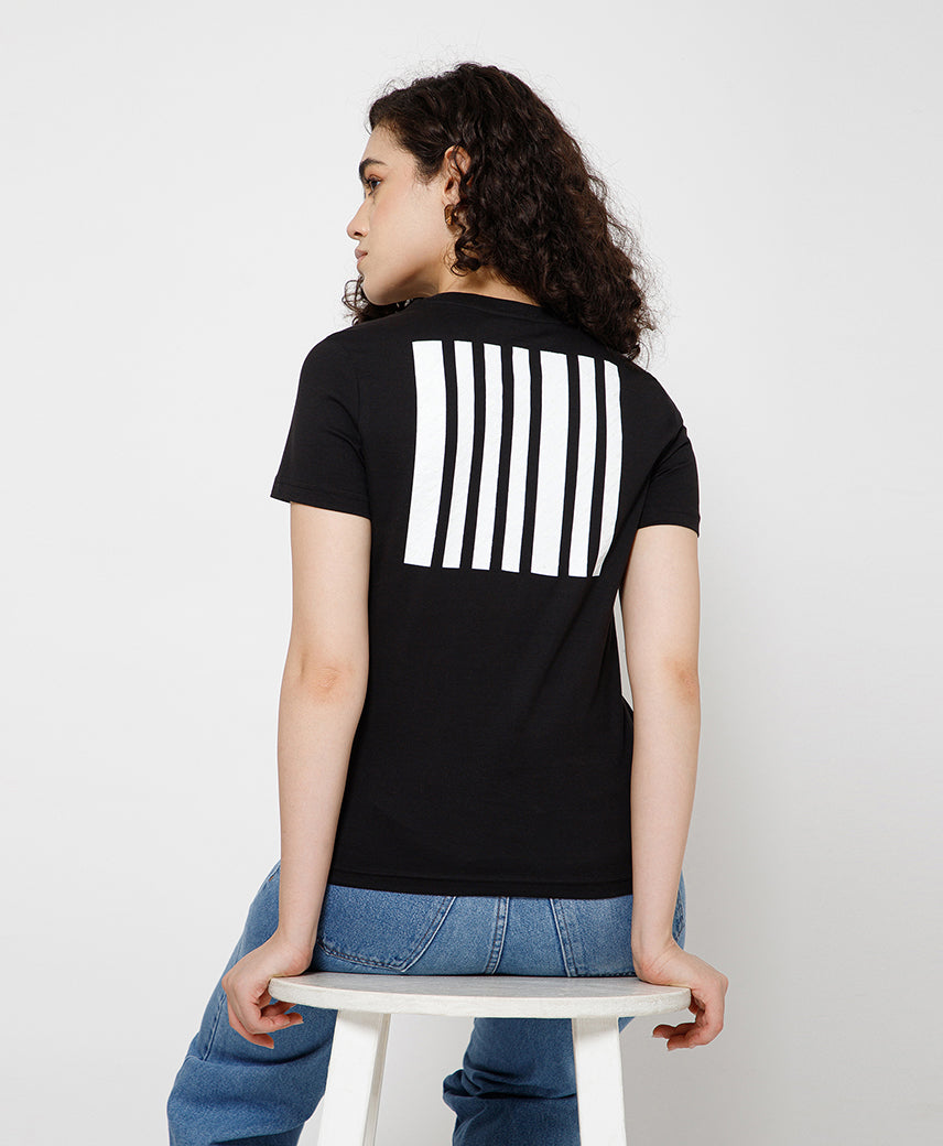 KICKERS WOMEN BLACK T-SHIRTS
