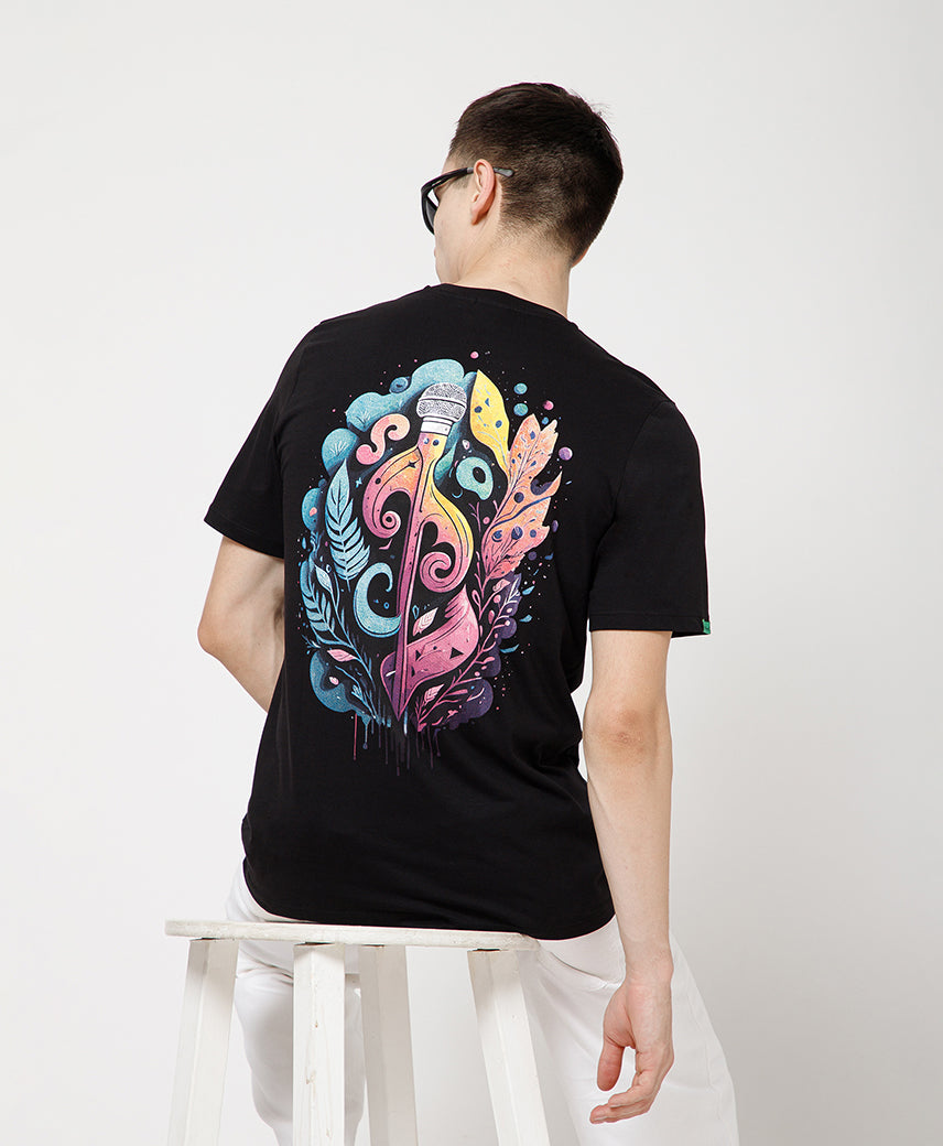 Kickers BLACK Graphic Men T-Shirt