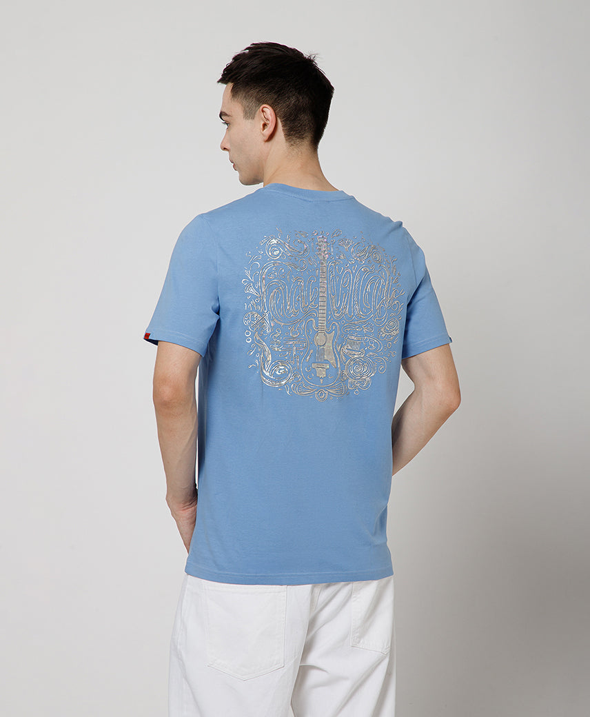 KICKERS MEN BLUE OCEAN T-SHIRTS