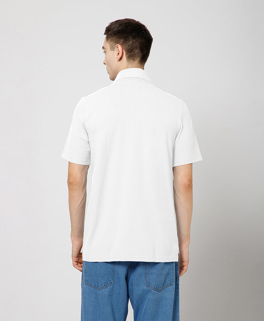 KICKERS MEN WHITE POLO SHIRTS