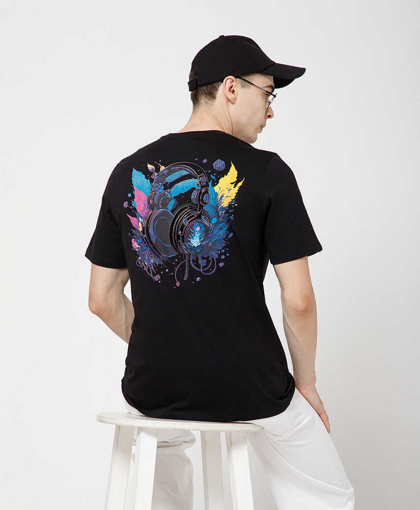 Kickers BLACK Graphic Men T-Shirt