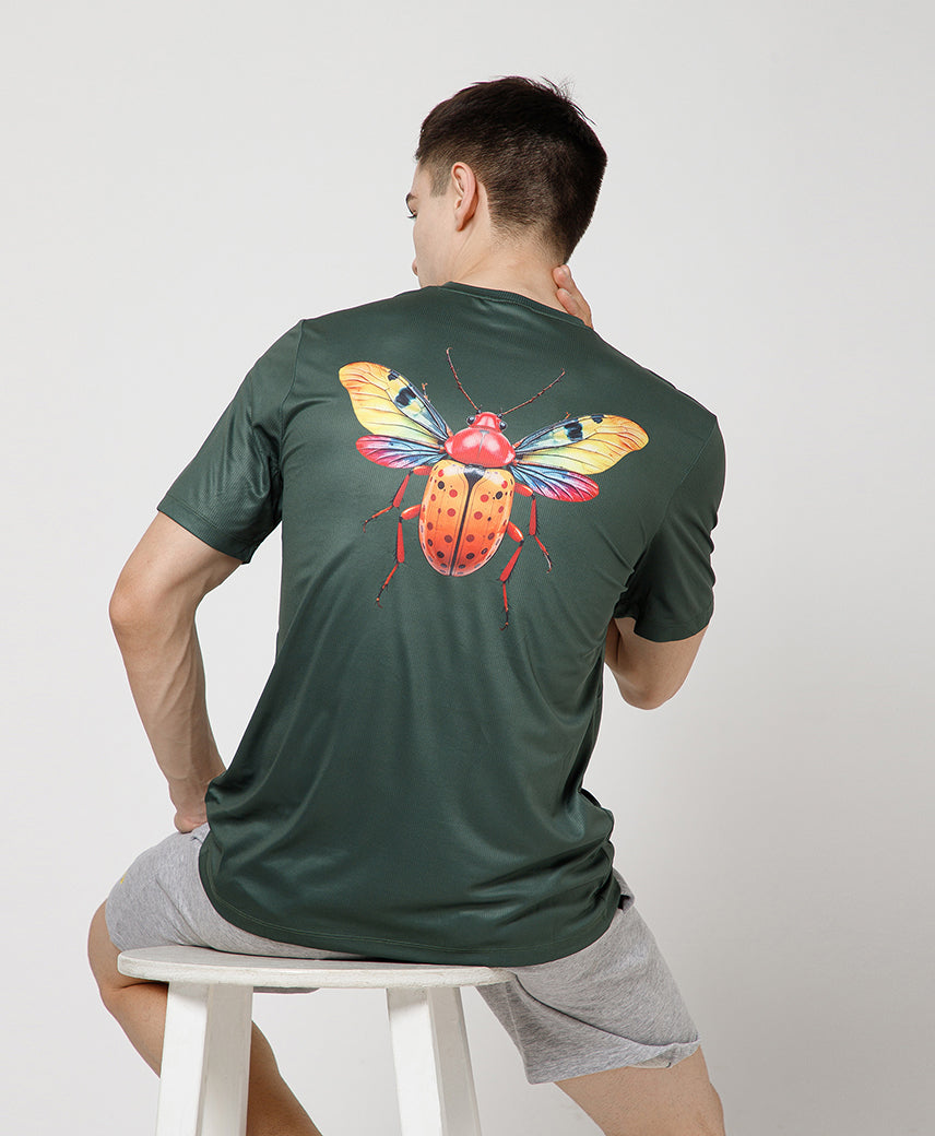 Kickers DARK GREEN Graphic Men T-Shirt