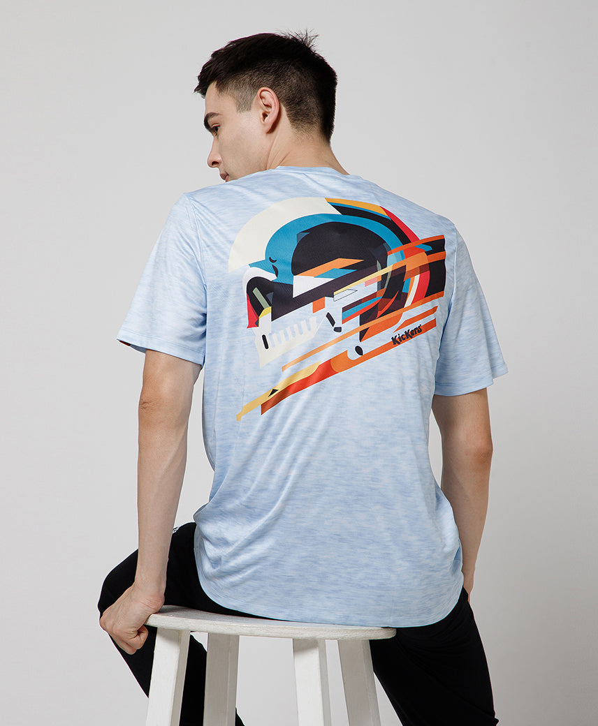 Kickers Blue Graphic Men T-Shirt