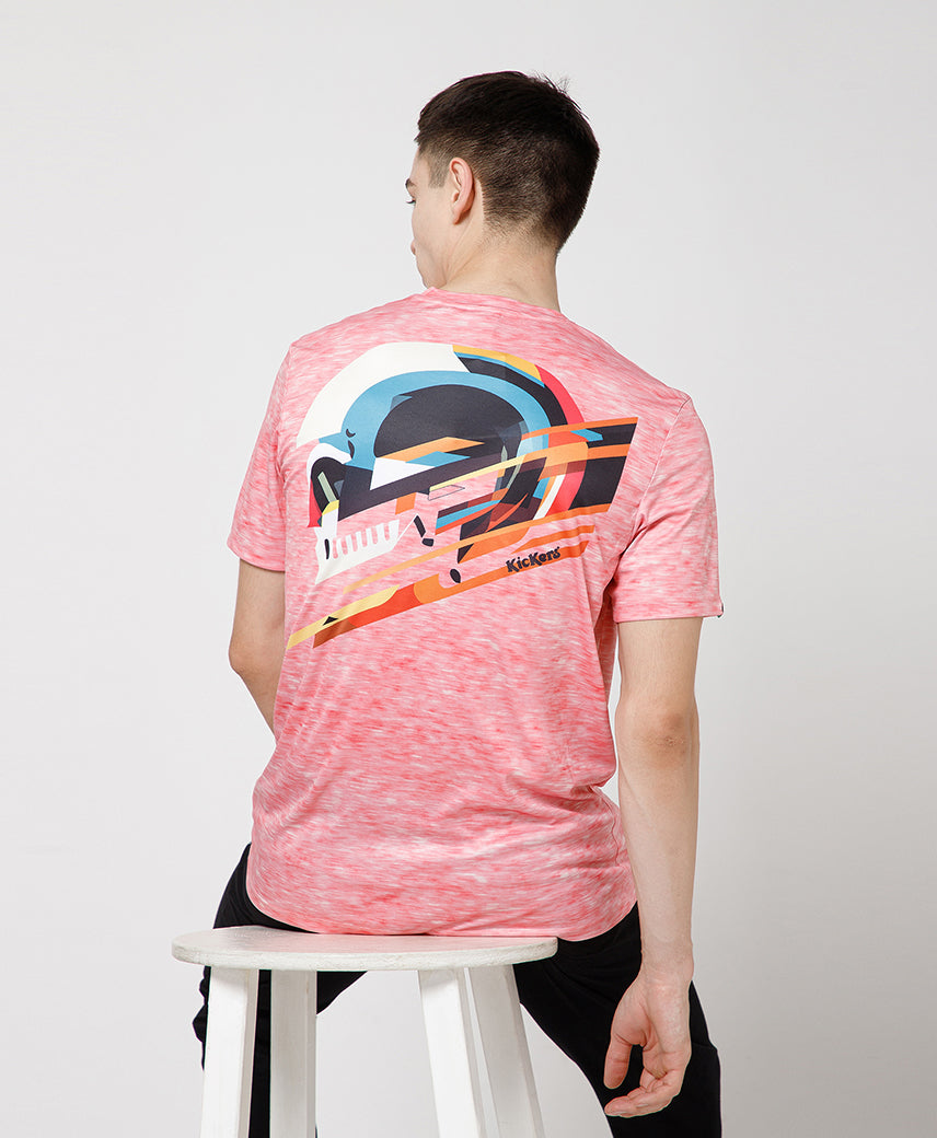 Kickers Red Graphic Men T-Shirt