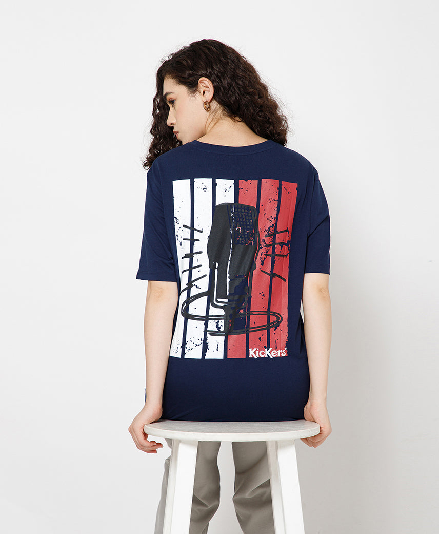 Kickers Navy Graphic Unisex T-Shirt