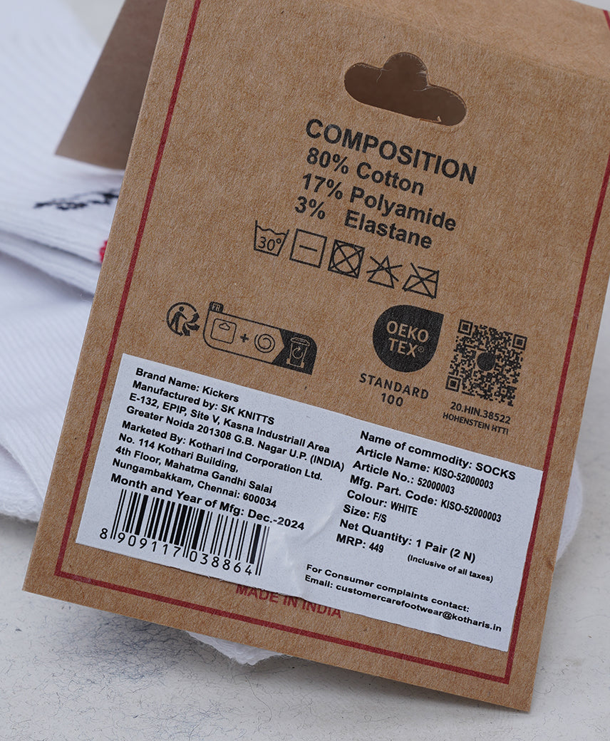 Kickers Men WHITE Socks