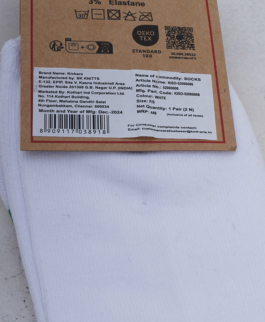 Kickers Men WHITE Socks