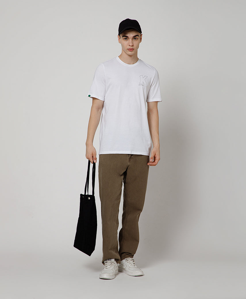 Kickers WHITE Graphic Men T-Shirt