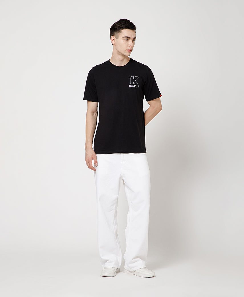 Kickers BLACK Graphic Men T-Shirt