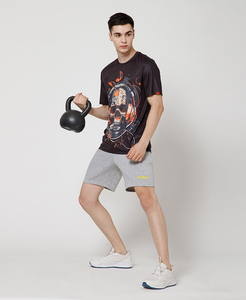 Kickers BLACK Graphic Men T-Shirt