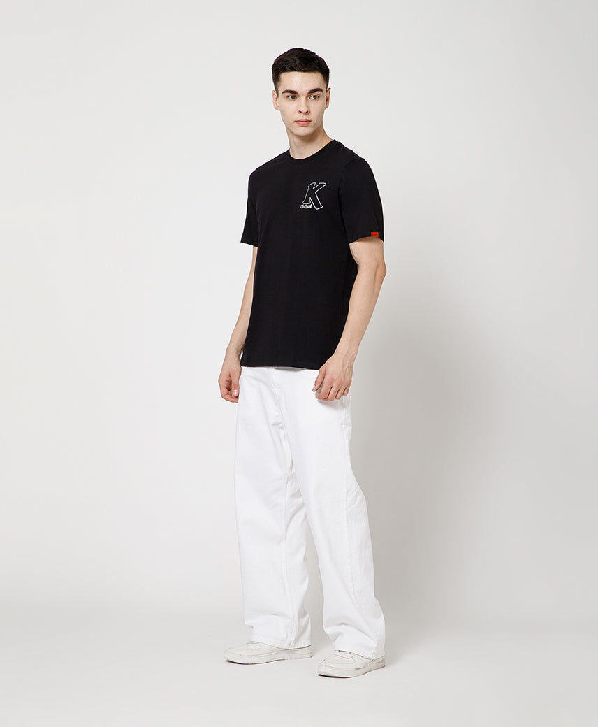 Kickers BLACK Graphic Men T-Shirt