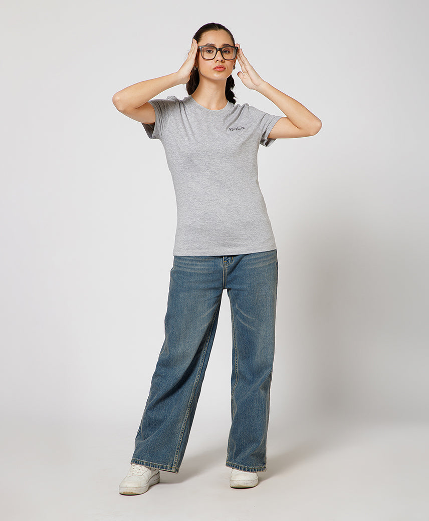 KICKERS WOMEN GREY T-SHIRTS
