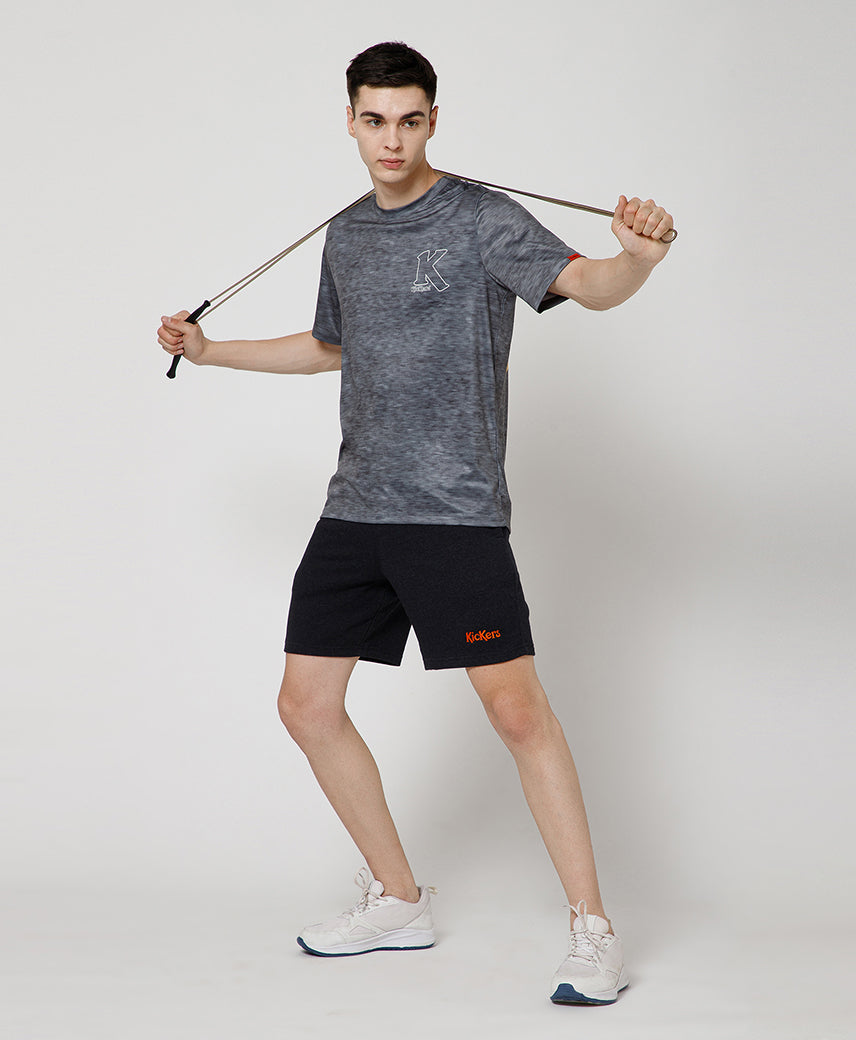 Kickers GREY Graphic Men T-Shirt