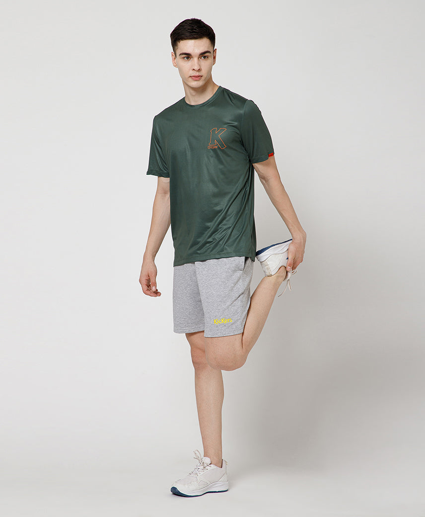 Kickers DARK GREEN Graphic Men T-Shirt