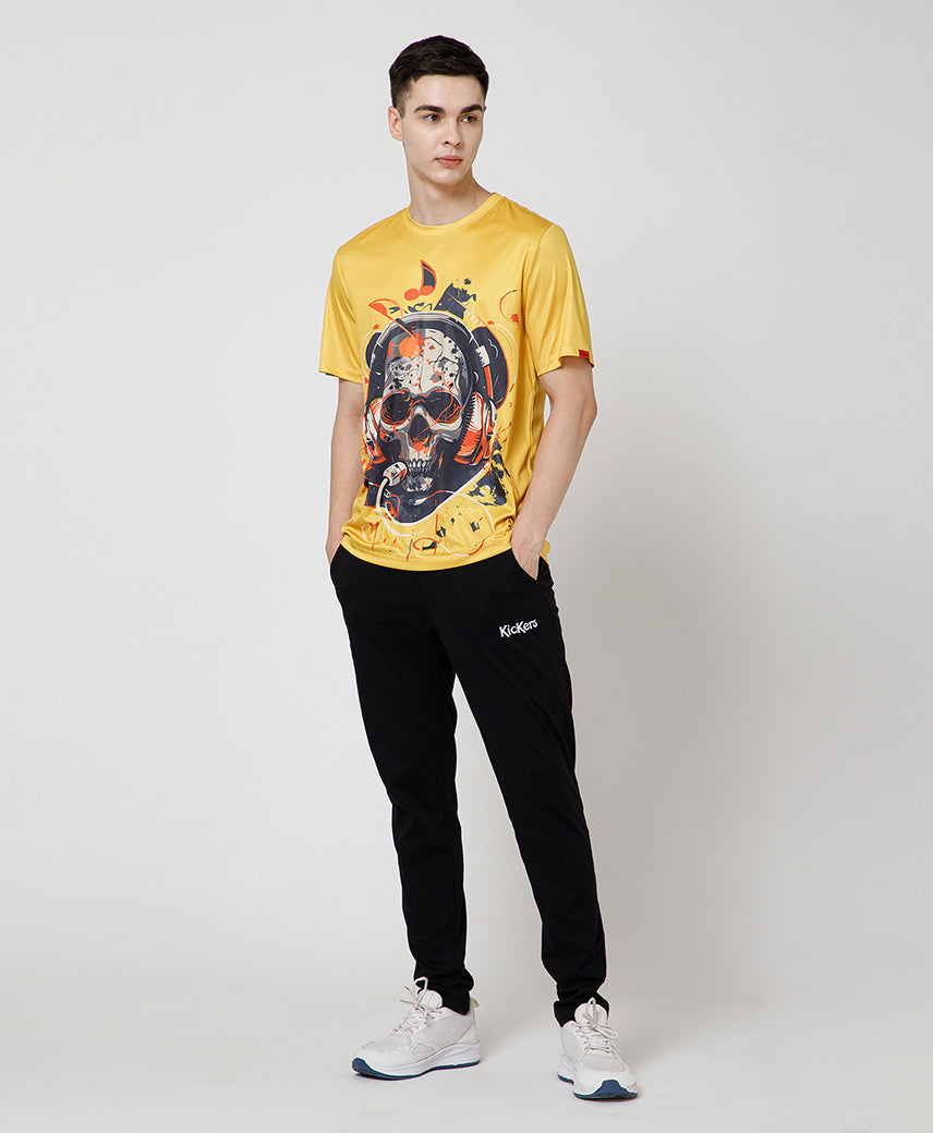 Kickers Mustard Graphic Men T-Shirt
