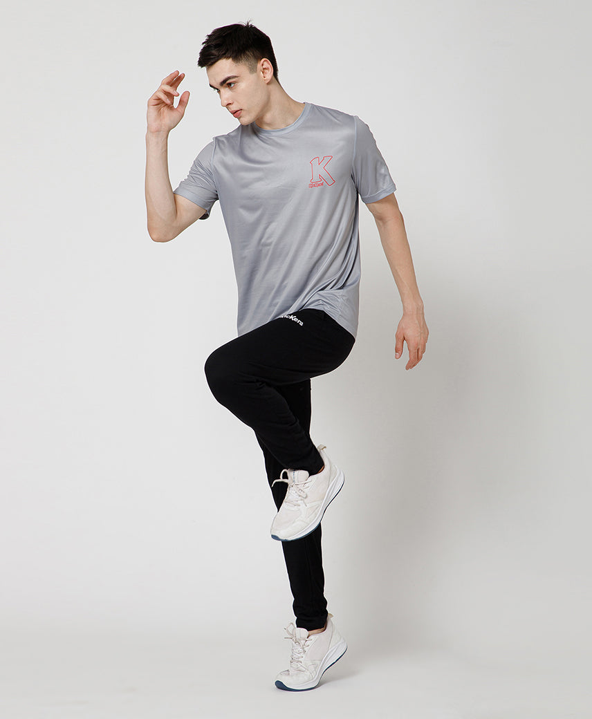 Kickers GREY Graphic Men T-Shirt