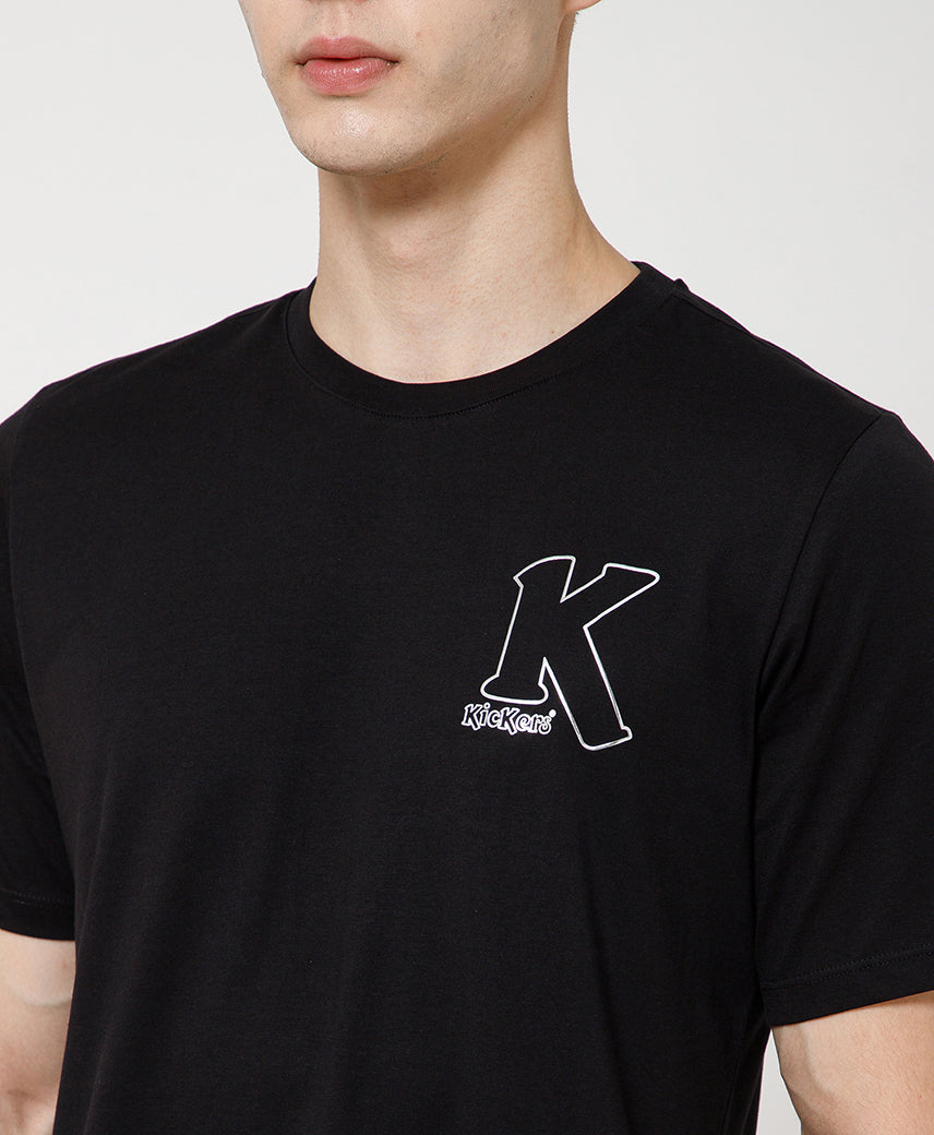 Kickers BLACK Graphic Men T-Shirt