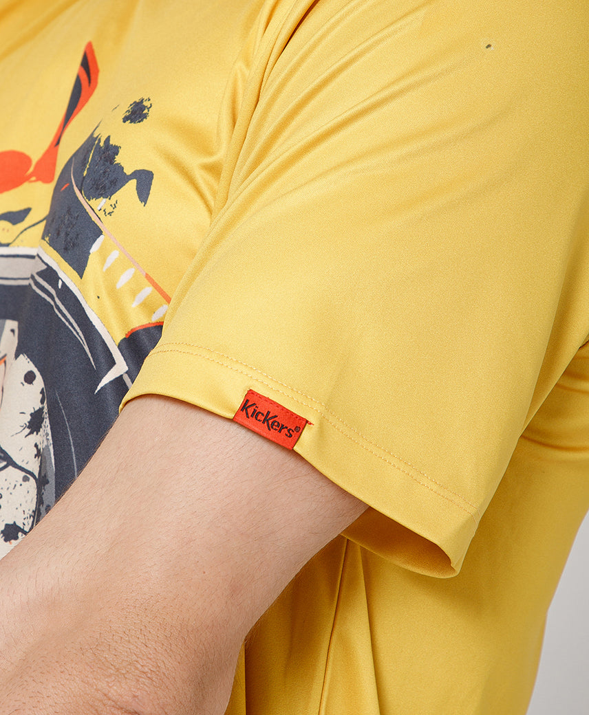 Kickers Mustard Graphic Men T-Shirt