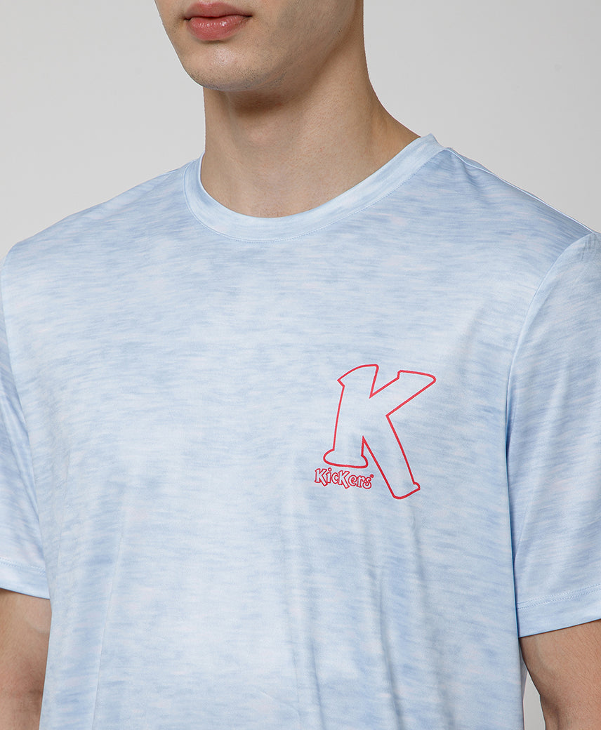 Kickers Blue Graphic Men T-Shirt