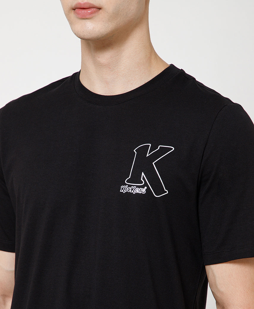 Kickers BLACK Graphic Men T-Shirt