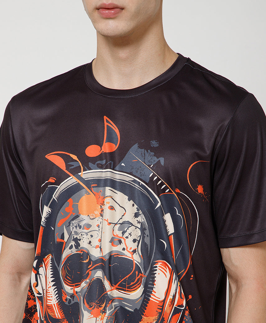 Kickers BLACK Graphic Men T-Shirt