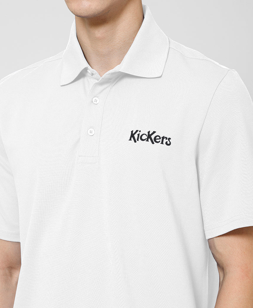 KICKERS MEN WHITE POLO SHIRTS