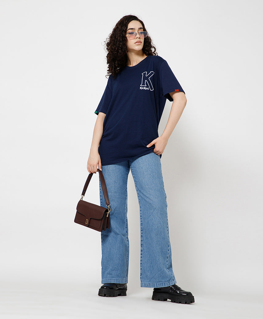 Kickers Navy Graphic Unisex T-Shirt