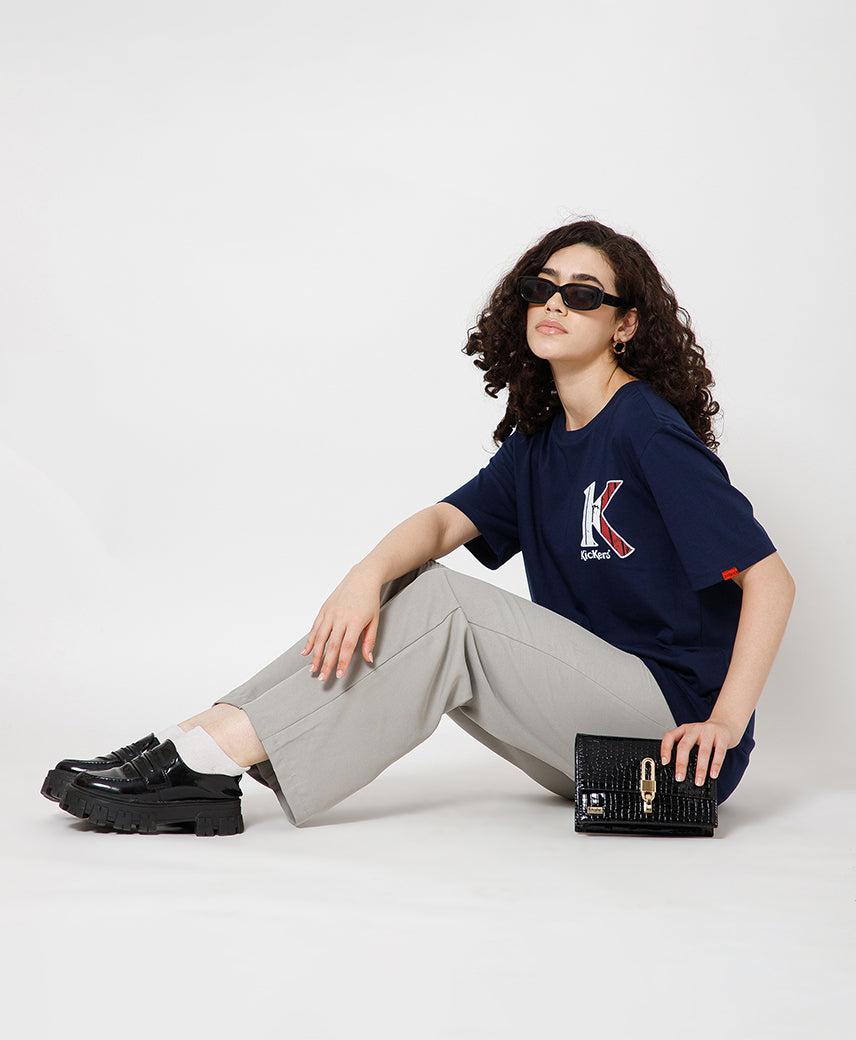 Kickers Navy Graphic Unisex T-Shirt