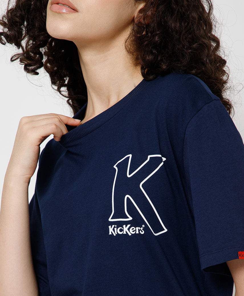 Kickers Navy Graphic Unisex T-Shirt