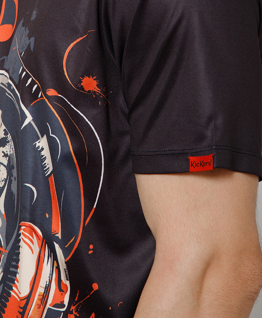 Kickers BLACK Graphic Men T-Shirt