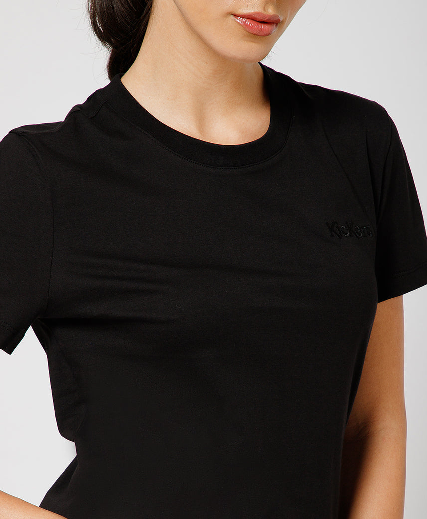 KICKERS WOMEN BLACK T-SHIRTS
