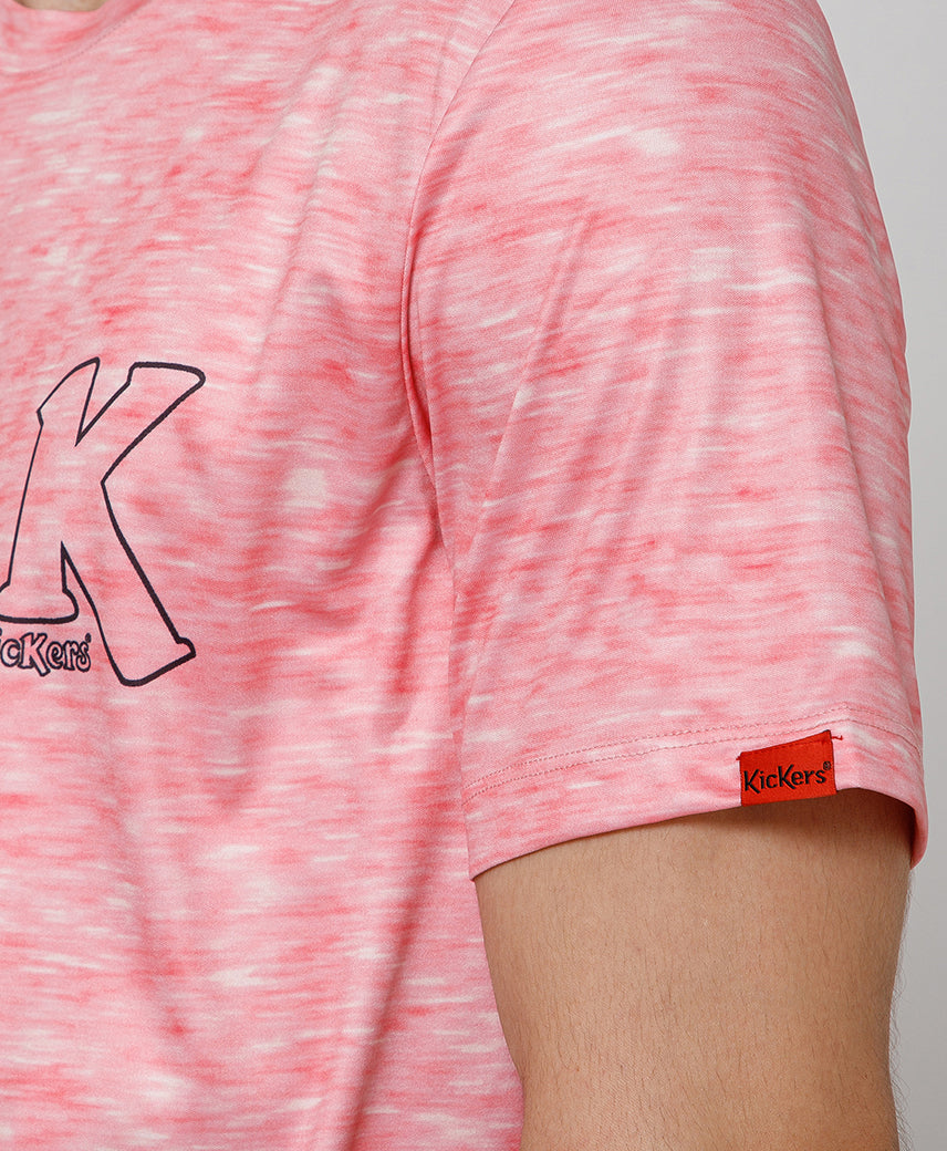 Kickers Red Graphic Men T-Shirt