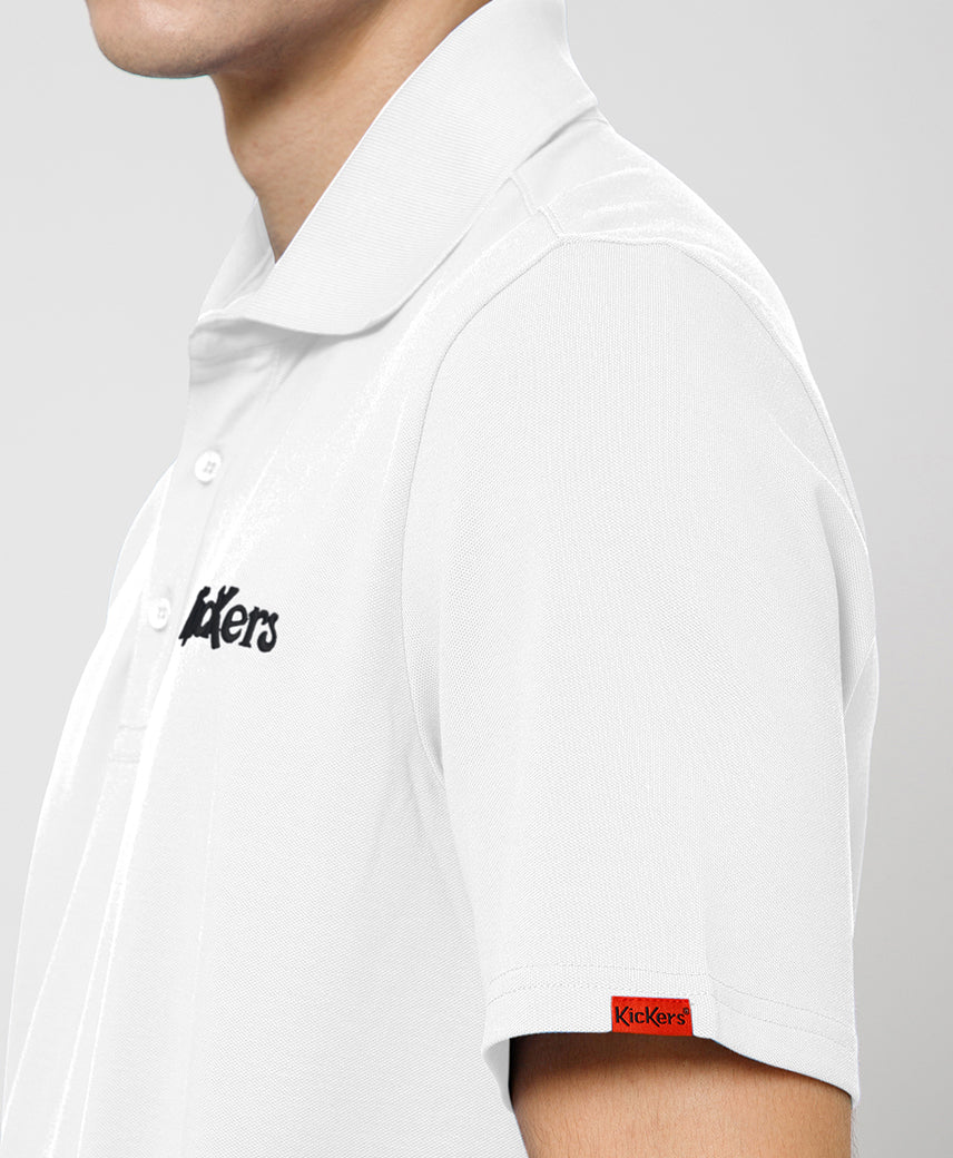 KICKERS MEN WHITE POLO SHIRTS