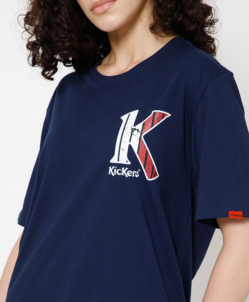 Kickers Navy Graphic Unisex T-Shirt