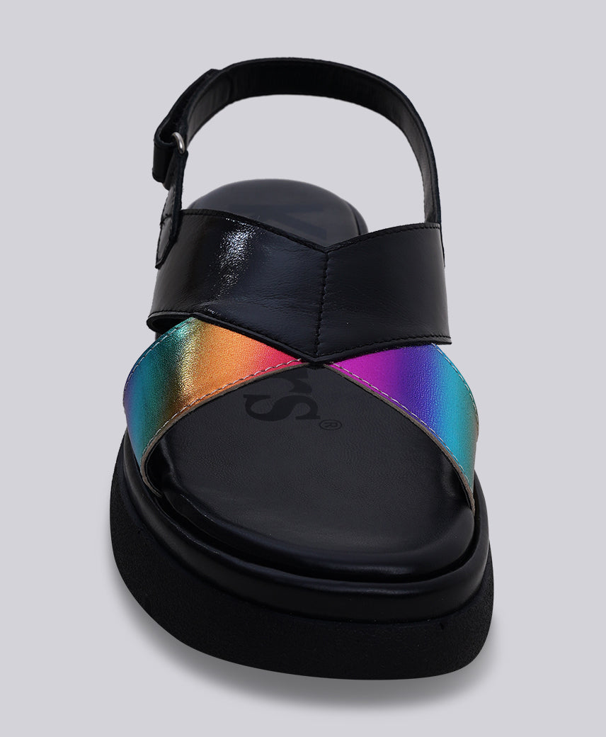 KICK MET  BLACK/RAINBOW