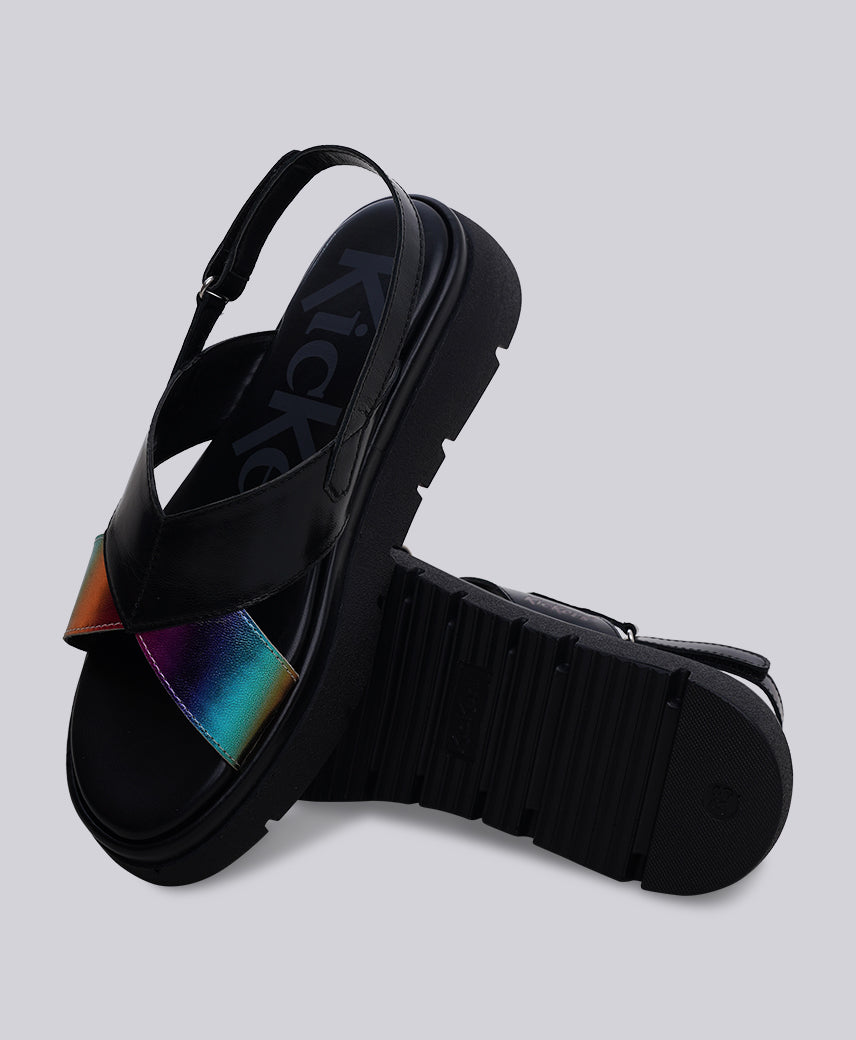 KICK MET  BLACK/RAINBOW