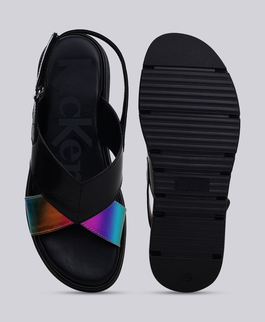 KICK MET  BLACK/RAINBOW