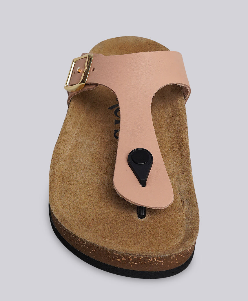 Kickers Women KICK- LYNX Genuine Leather TAN Flat Sandal