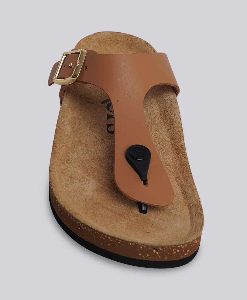 Kickers Women KICK- LYNX Genuine Leather BEIGE Flat Sandal