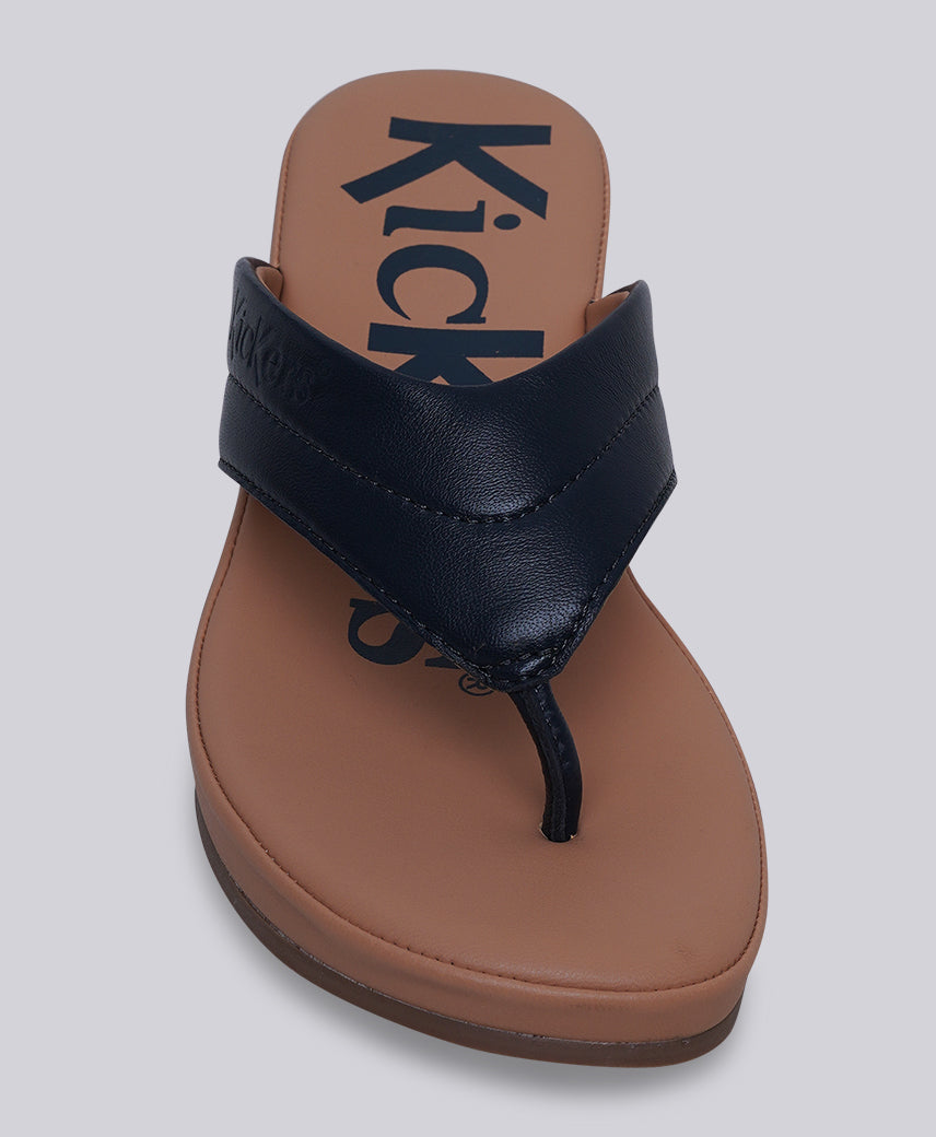Kickers Women KICK BLENNY Genuine Leather NAVY Wedge Sandal